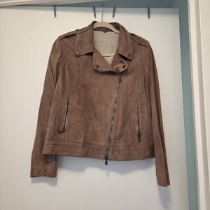Brunello Cucinelli Brown Leather Jacket
